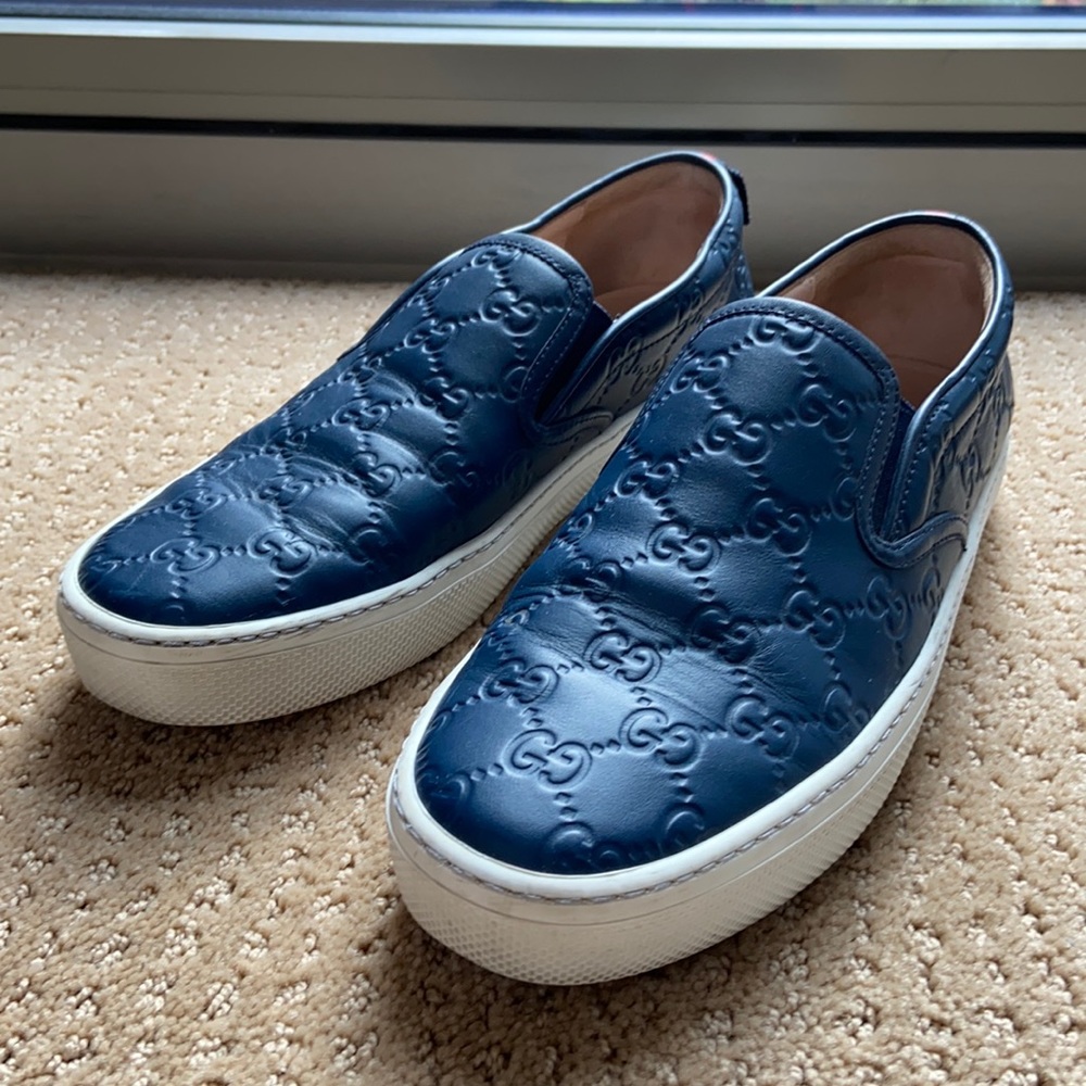 Gucci GG embossed slip on sneakers